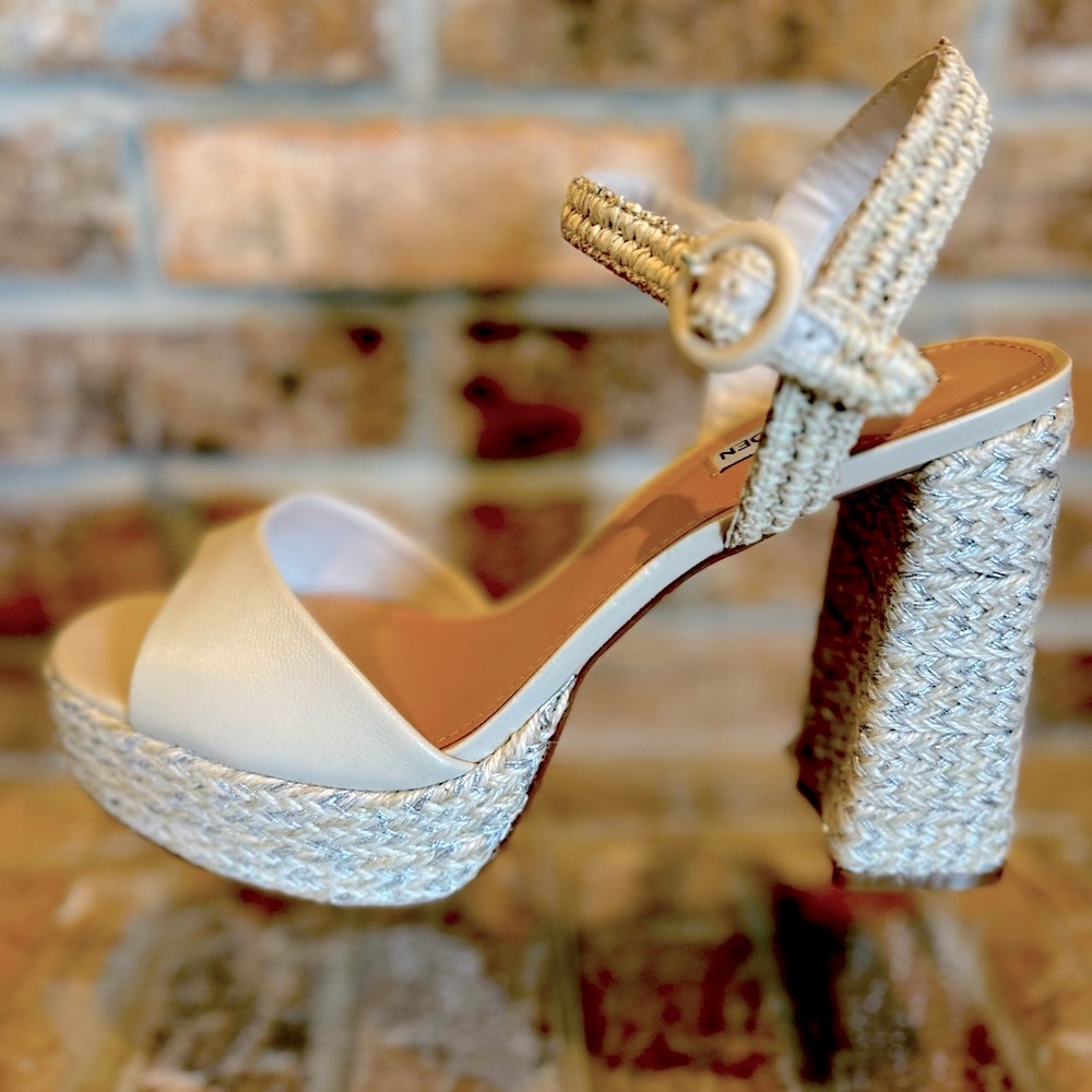 Steve Madden Strada Espadrille Sandal Women's Natural Raffia Size US10 EU41